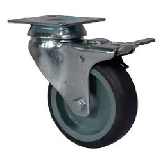 Ruedas de PVC gris